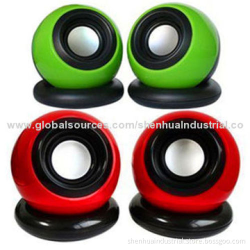 Portable laptop mini speaker with silicone sucker holder